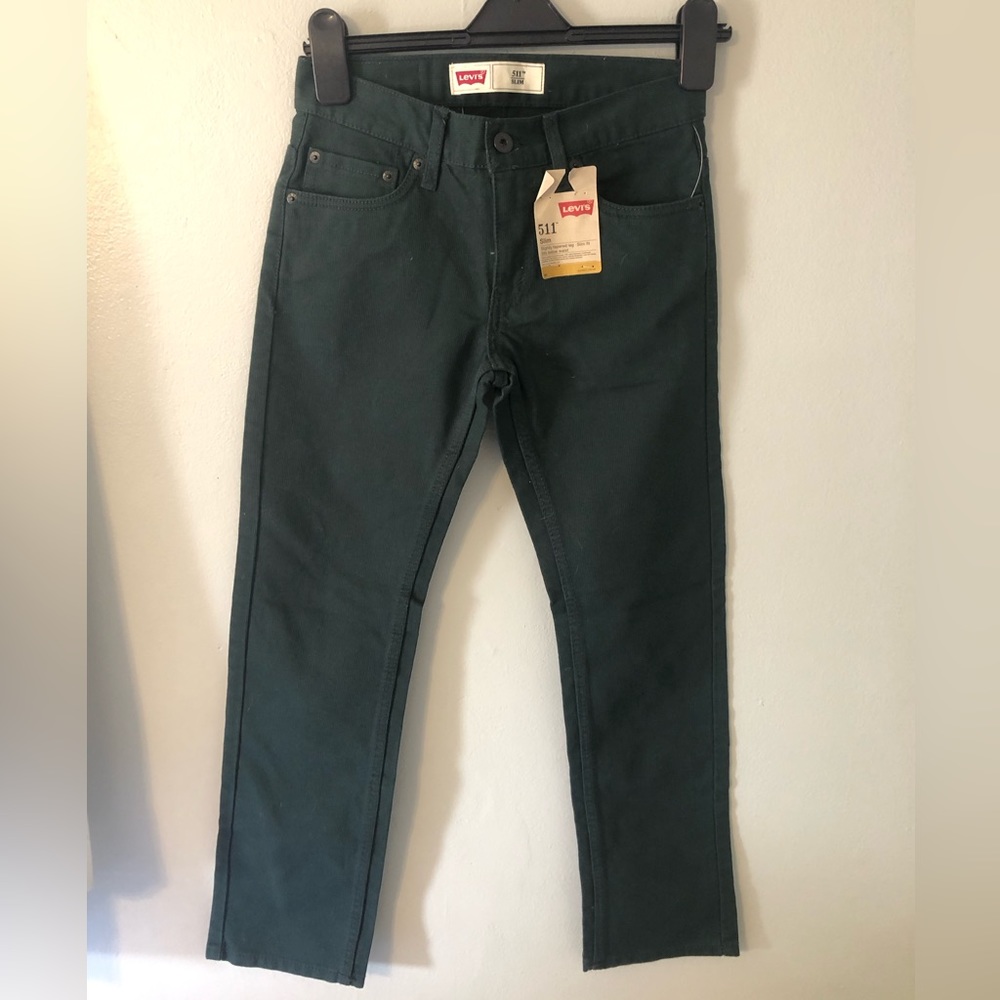 Levi’s Boys 511 Slim Green Corduroy